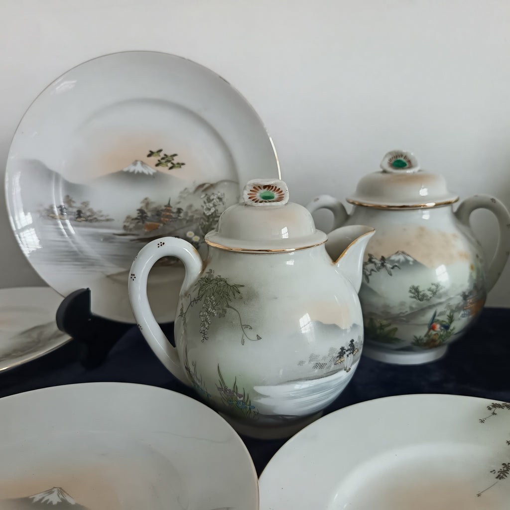 Vintage Japanese eggshell porcelain tea set