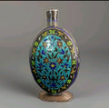 Meenakshi Antique Indo-Persian perfume flask, crafted from sterling silver.