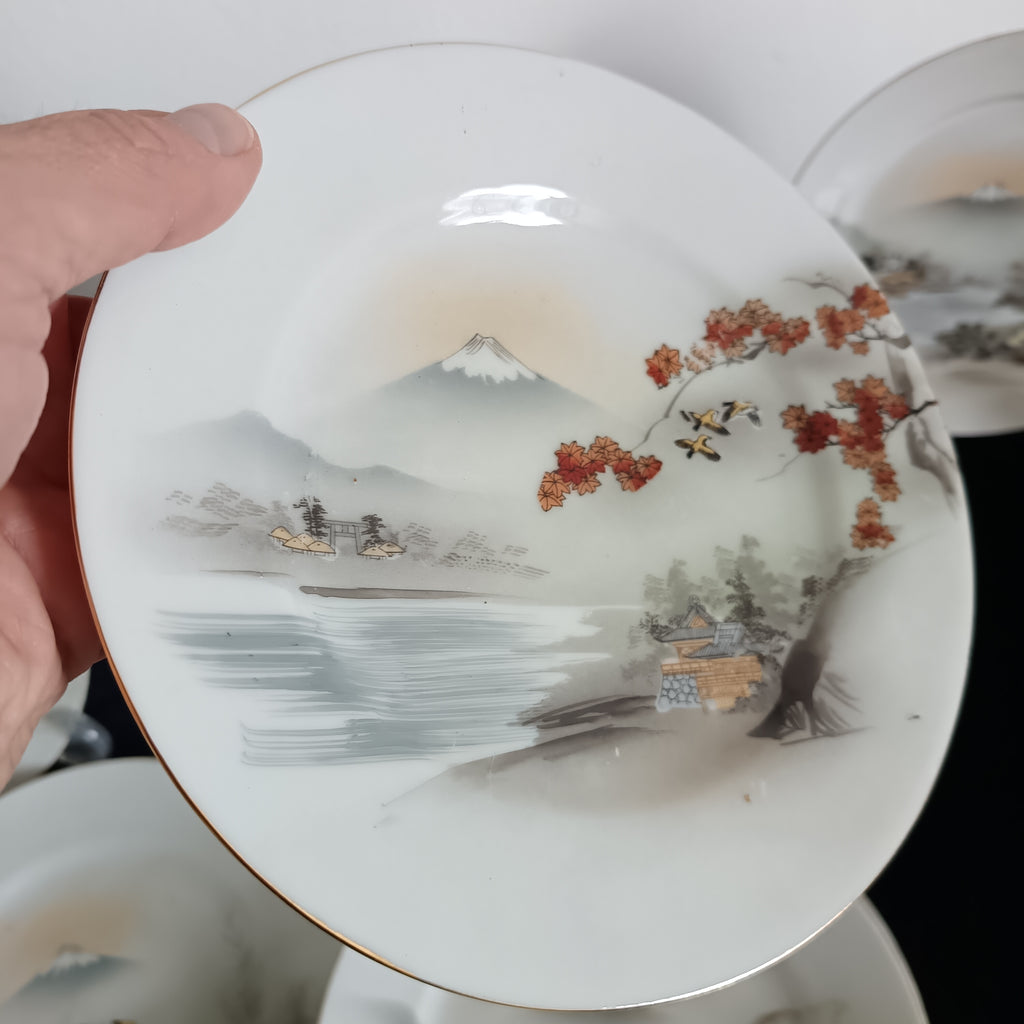 Vintage Japanese eggshell porcelain tea set
