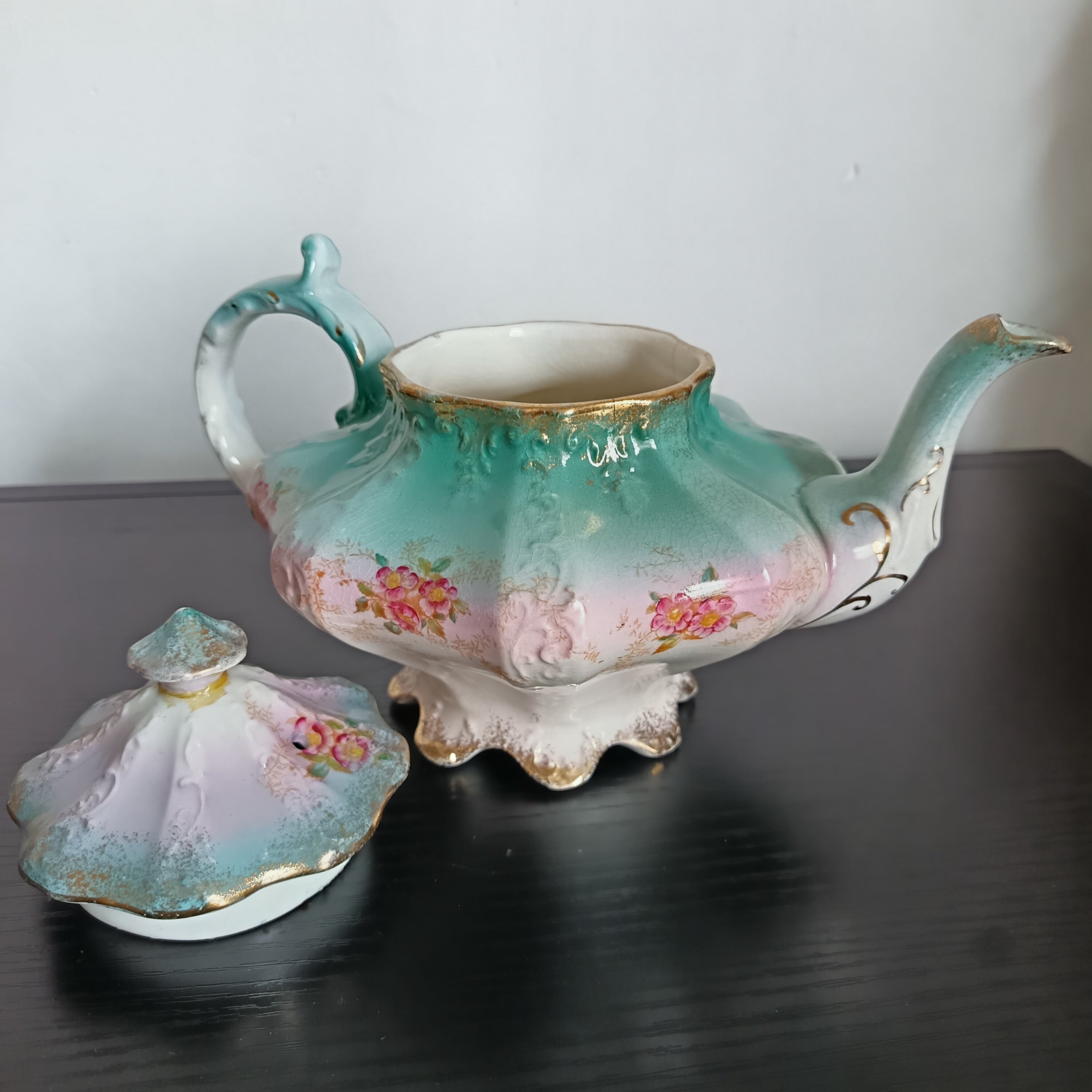 RS Prussia Tea porcelain pot circa 1880–1910. A.f
