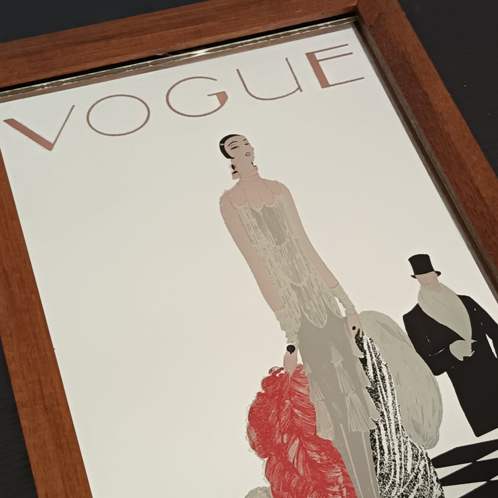 Vogue Art Deco wall mirror promotional advertising collectible 1950's - 1970's
