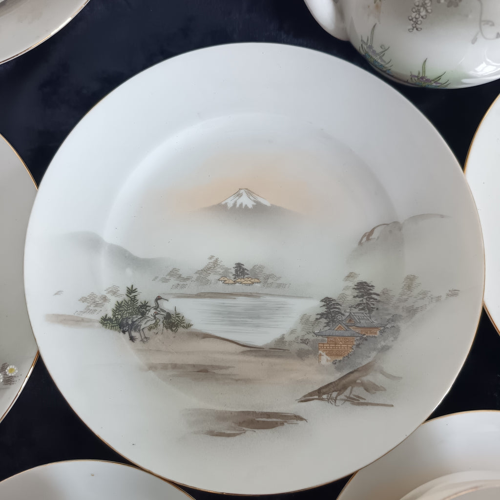 Vintage Japanese eggshell porcelain tea set