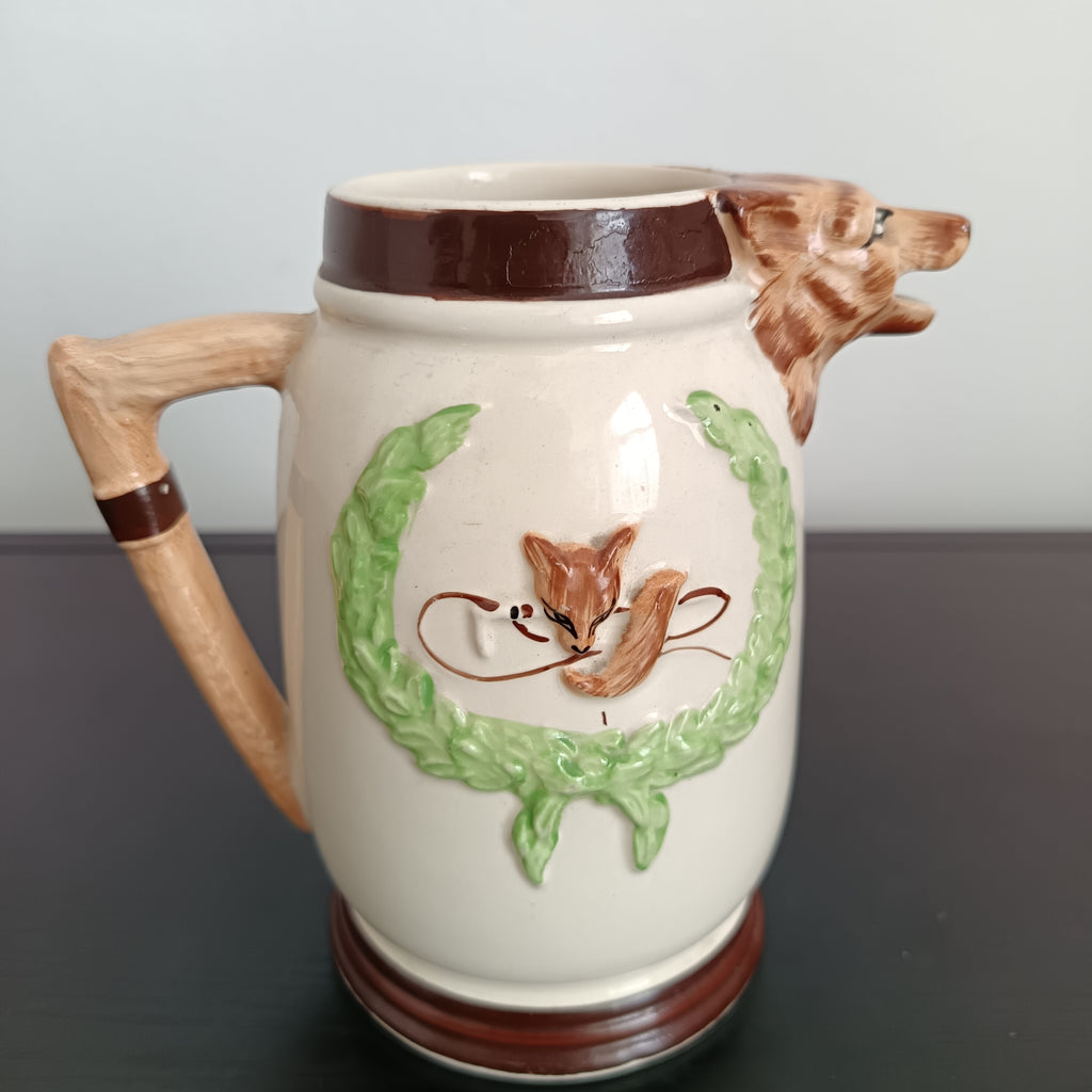 1950's Keele Pottery Huntsman trio water jugs.