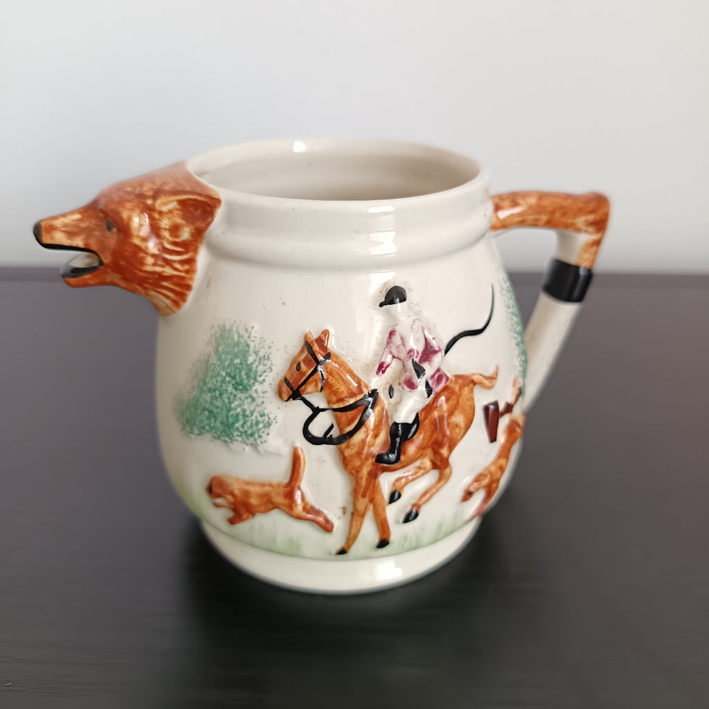 1950's Keele Pottery Huntsman trio water jugs.