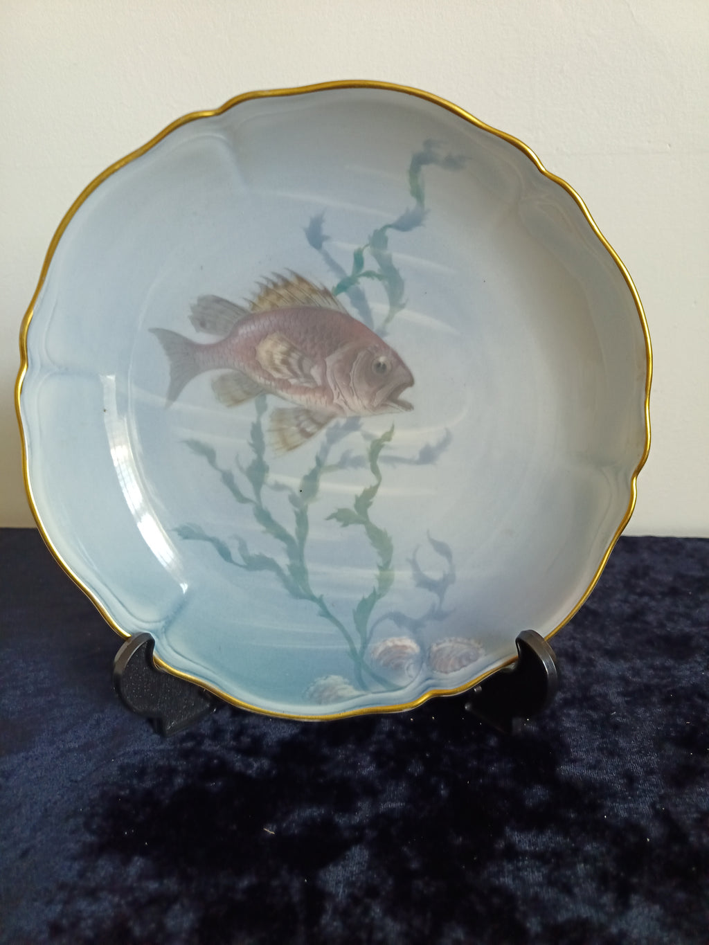 Antique Kaestner Saxonia fish domed plate ( bowl)