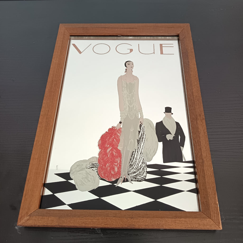 Vogue Art Deco wall mirror promotional advertising collectible 1950's - 1970's