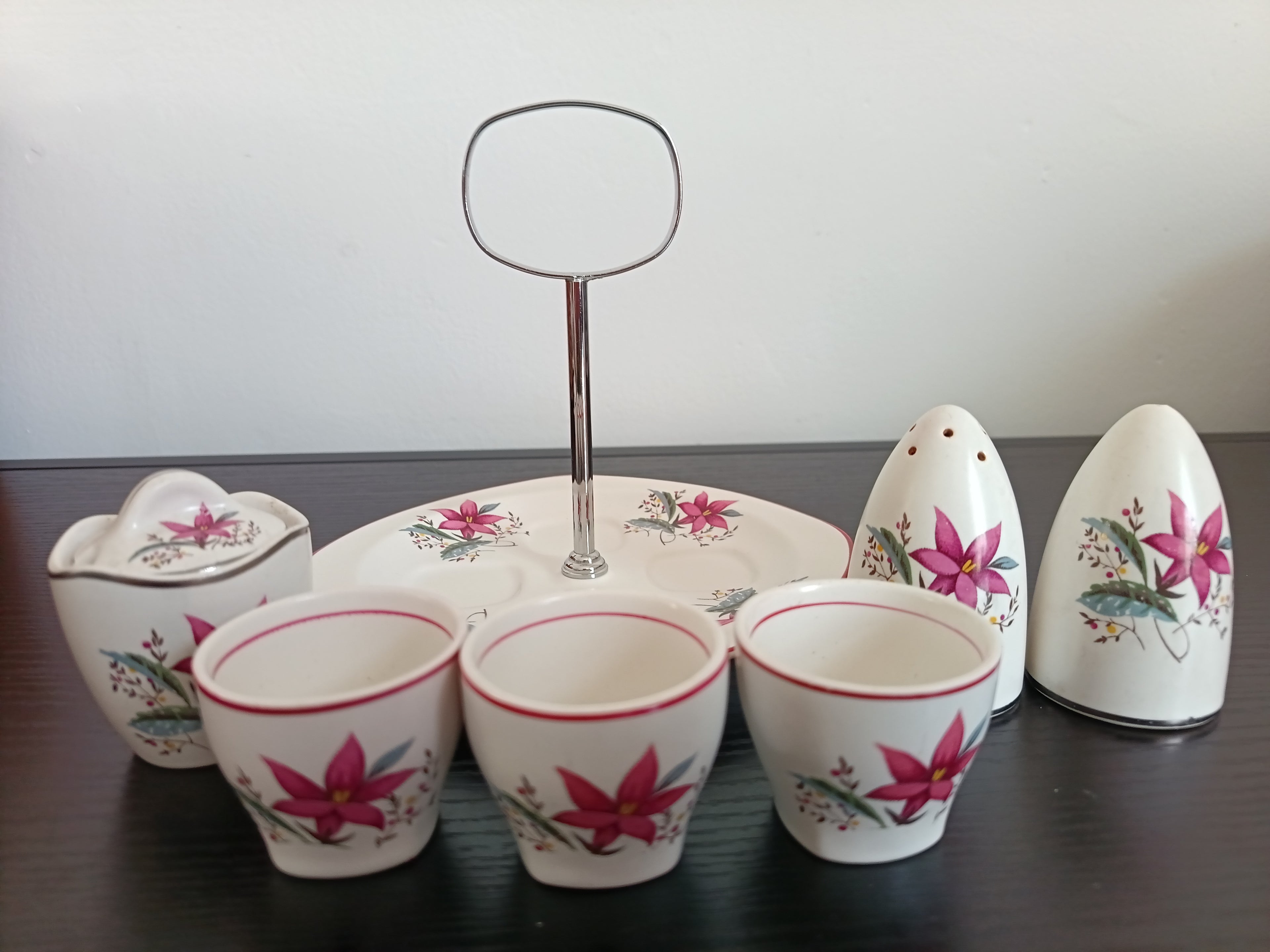 Vintage Midwinter Stylecraft "Rose Marie" breakfast/cruet set 1954 - 46