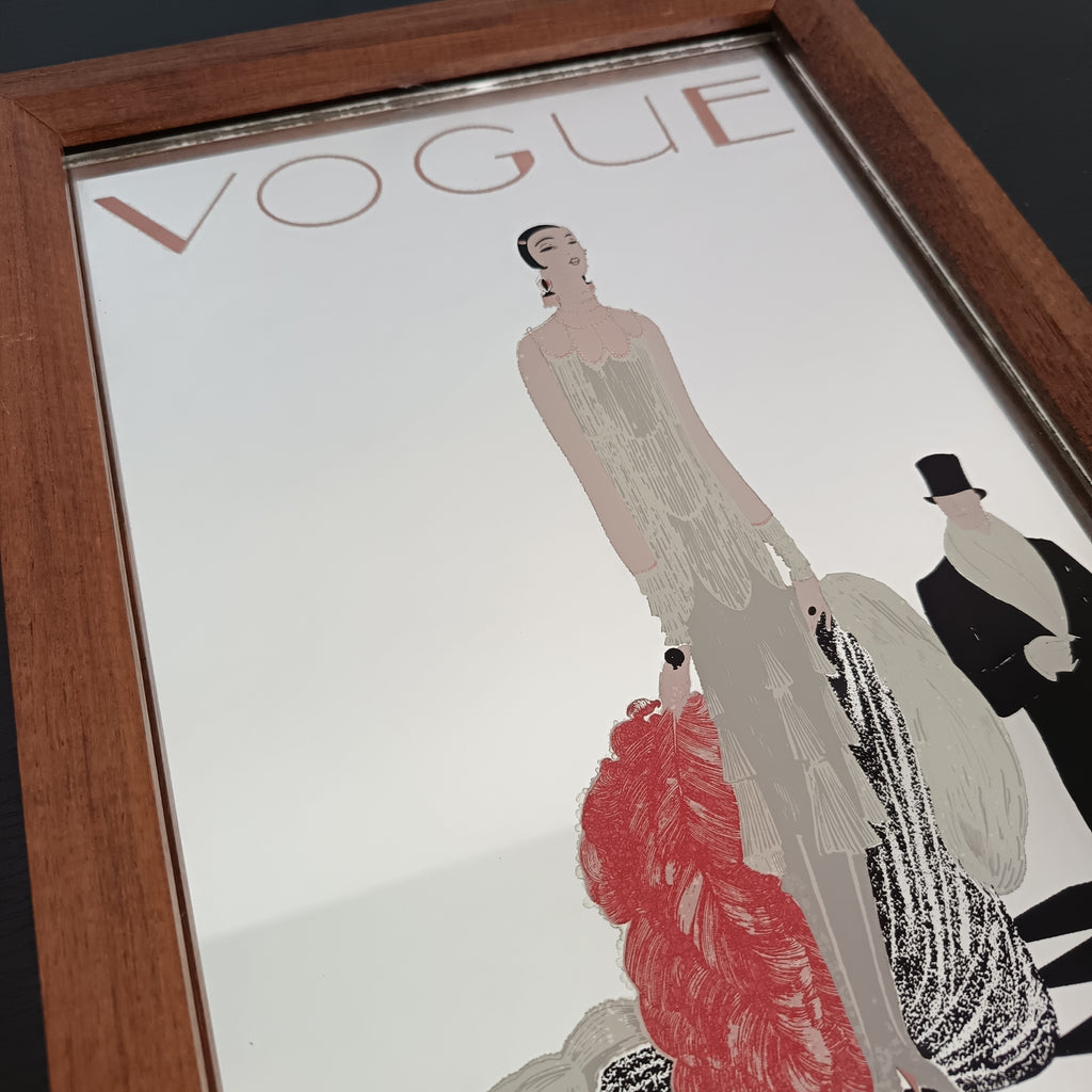 Vogue Art Deco wall mirror promotional advertising collectible 1950's - 1970's
