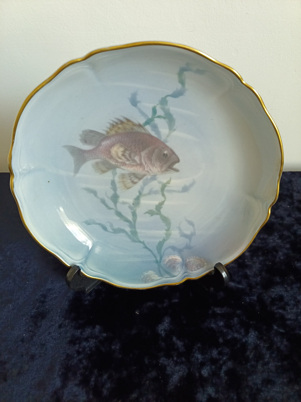 Antique Kaestner Saxonia fish domed plate ( bowl)