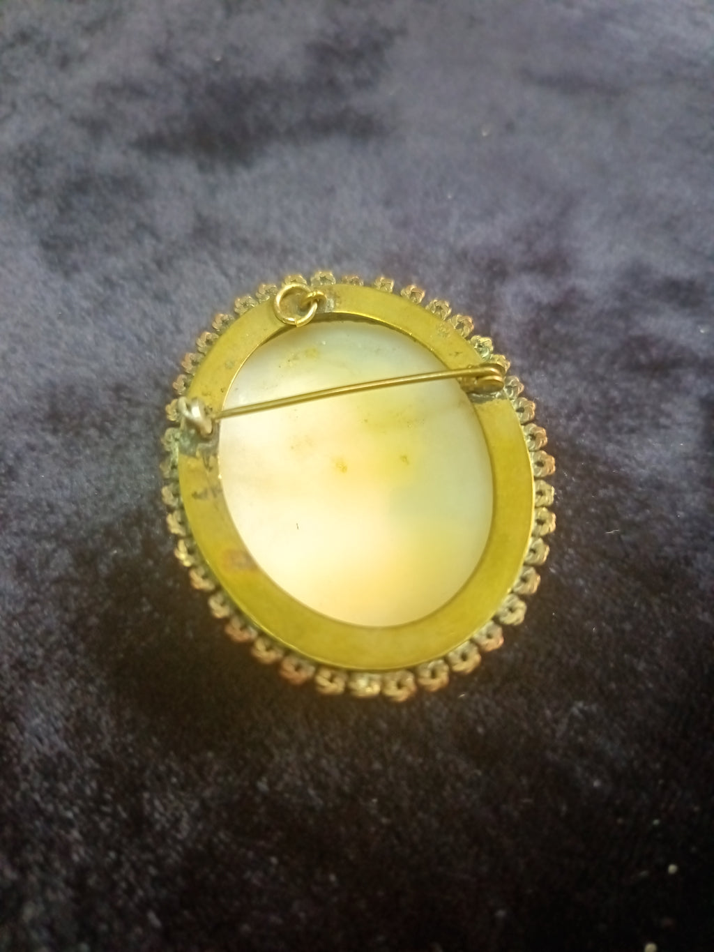 Vintage cameo brooch glass paste cameo circa 1930