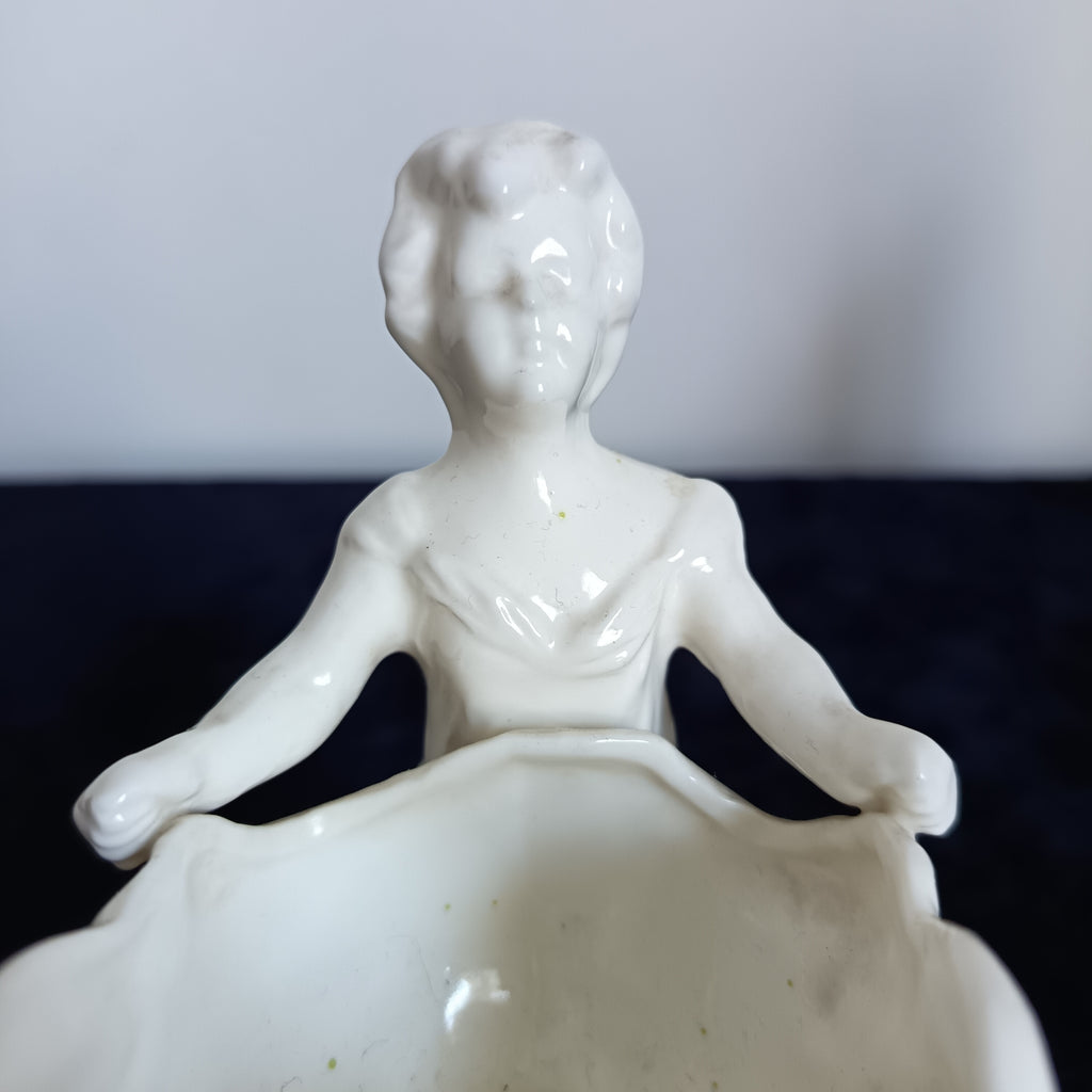 Royal Worcester "Blanc de Chine" white glazed porcelain salt dish