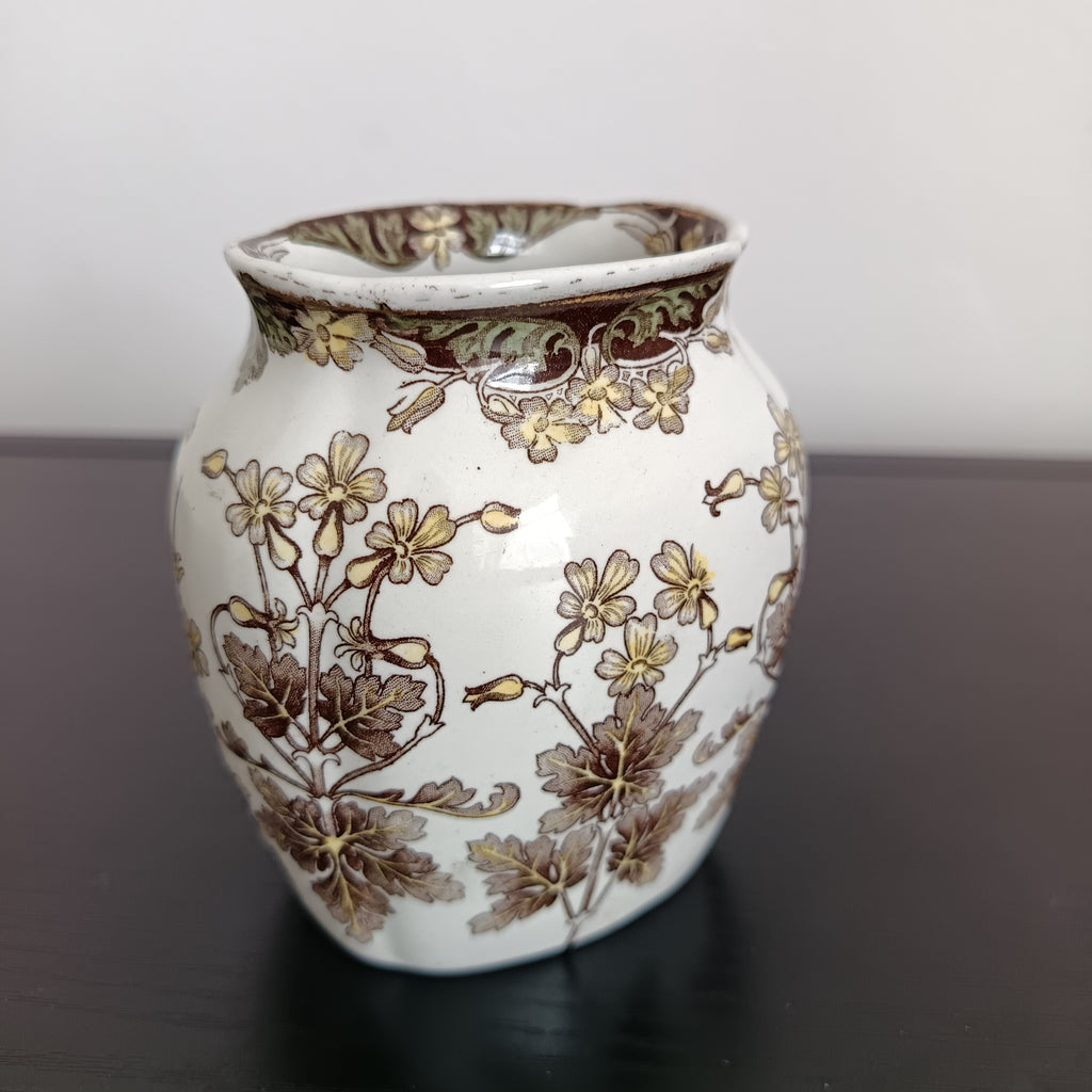 Antique Doulton Burslem transferware vase, circa 1891