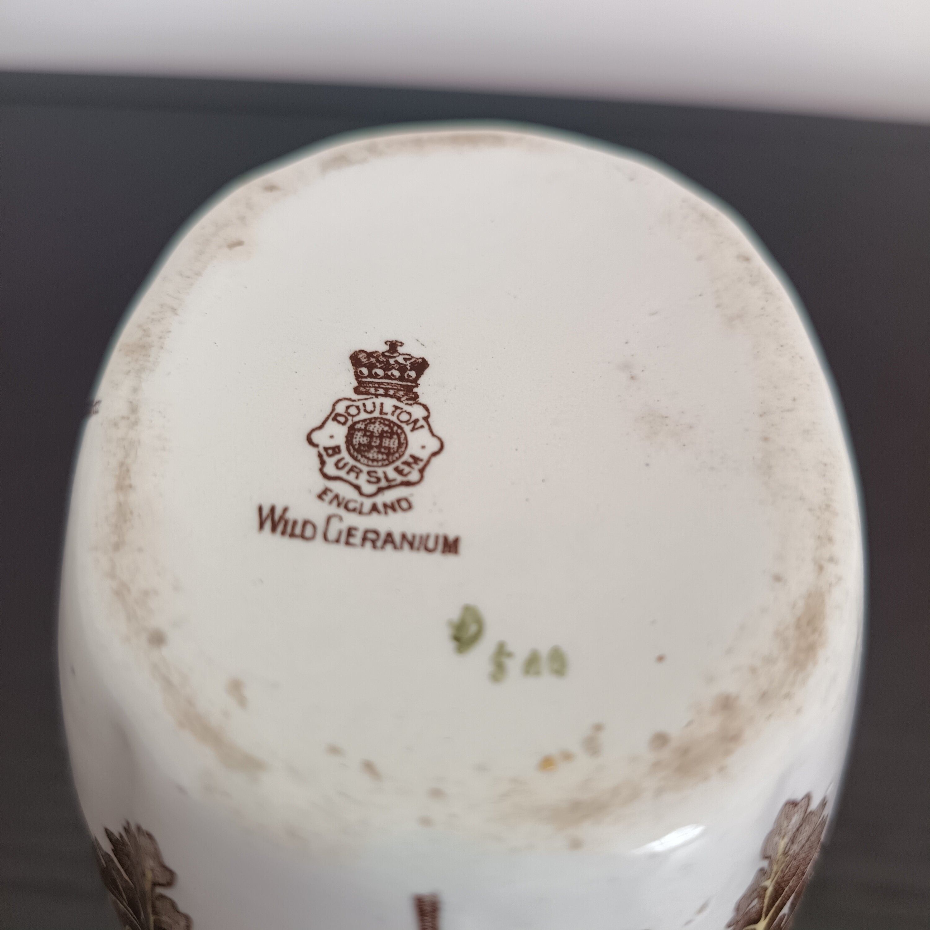 Antique Doulton Burslem transferware vase, circa 1891