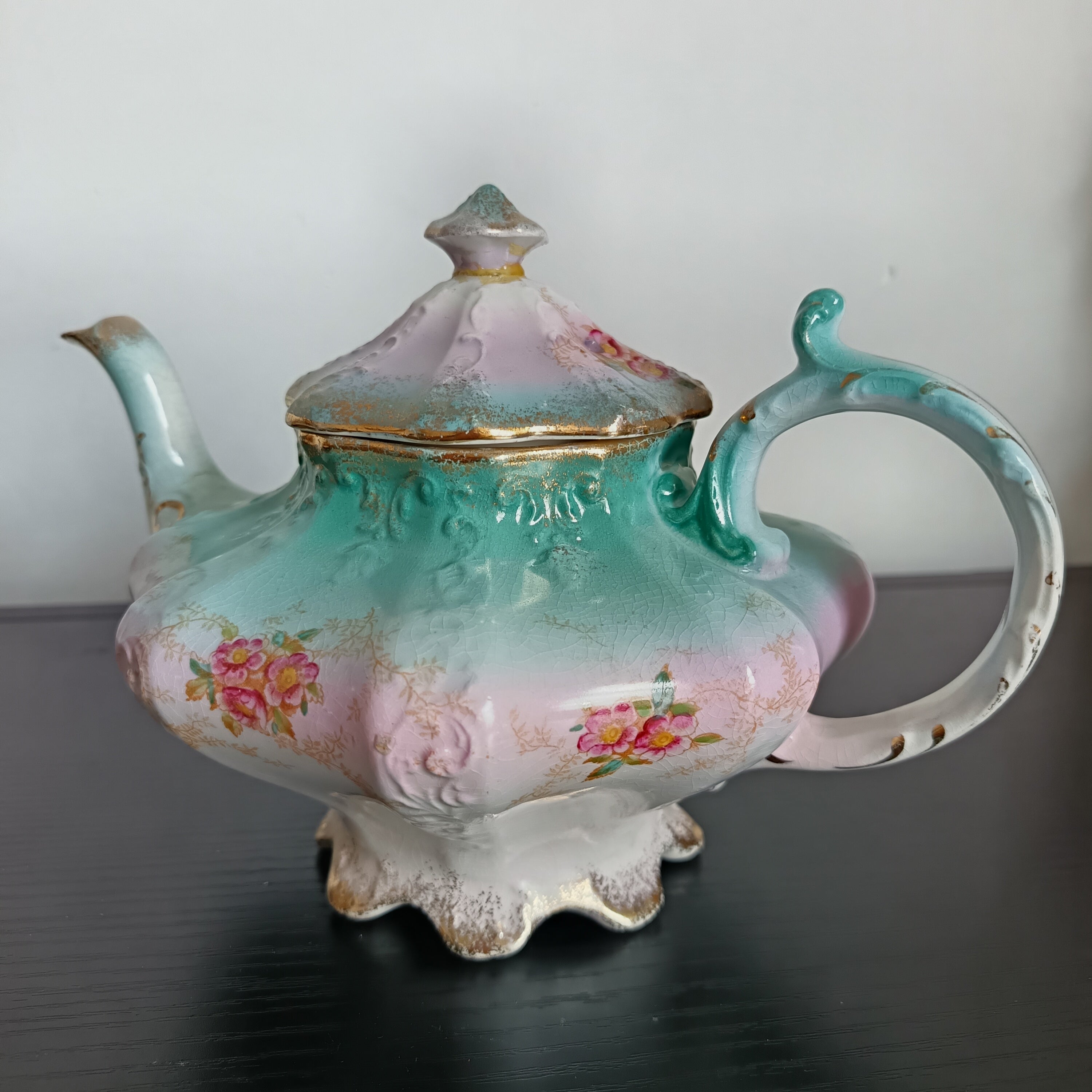 RS Prussia Tea porcelain pot circa 1880–1910. A.f