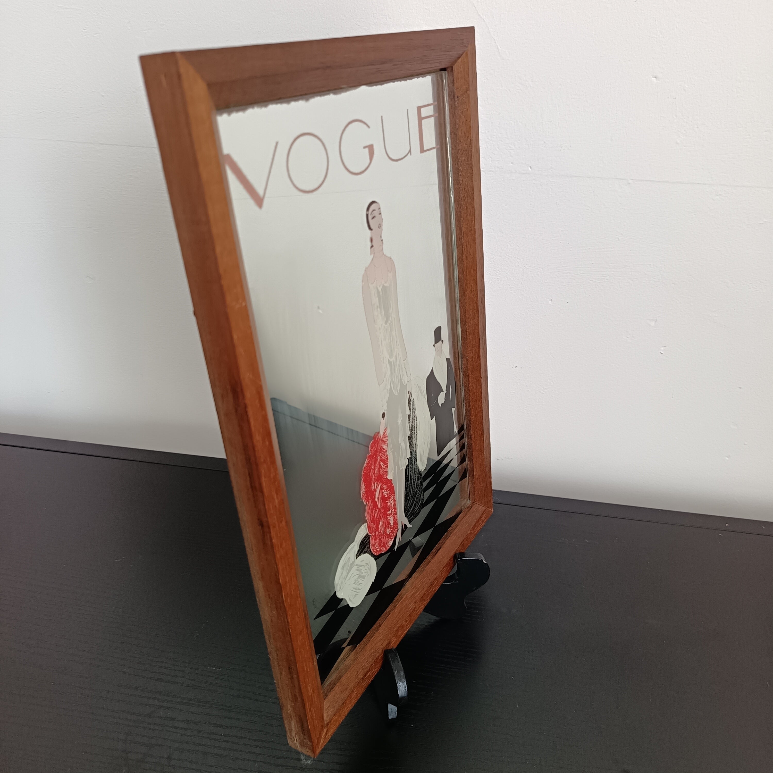 Vogue Art Deco wall mirror promotional advertising collectible 1950's - 1970's