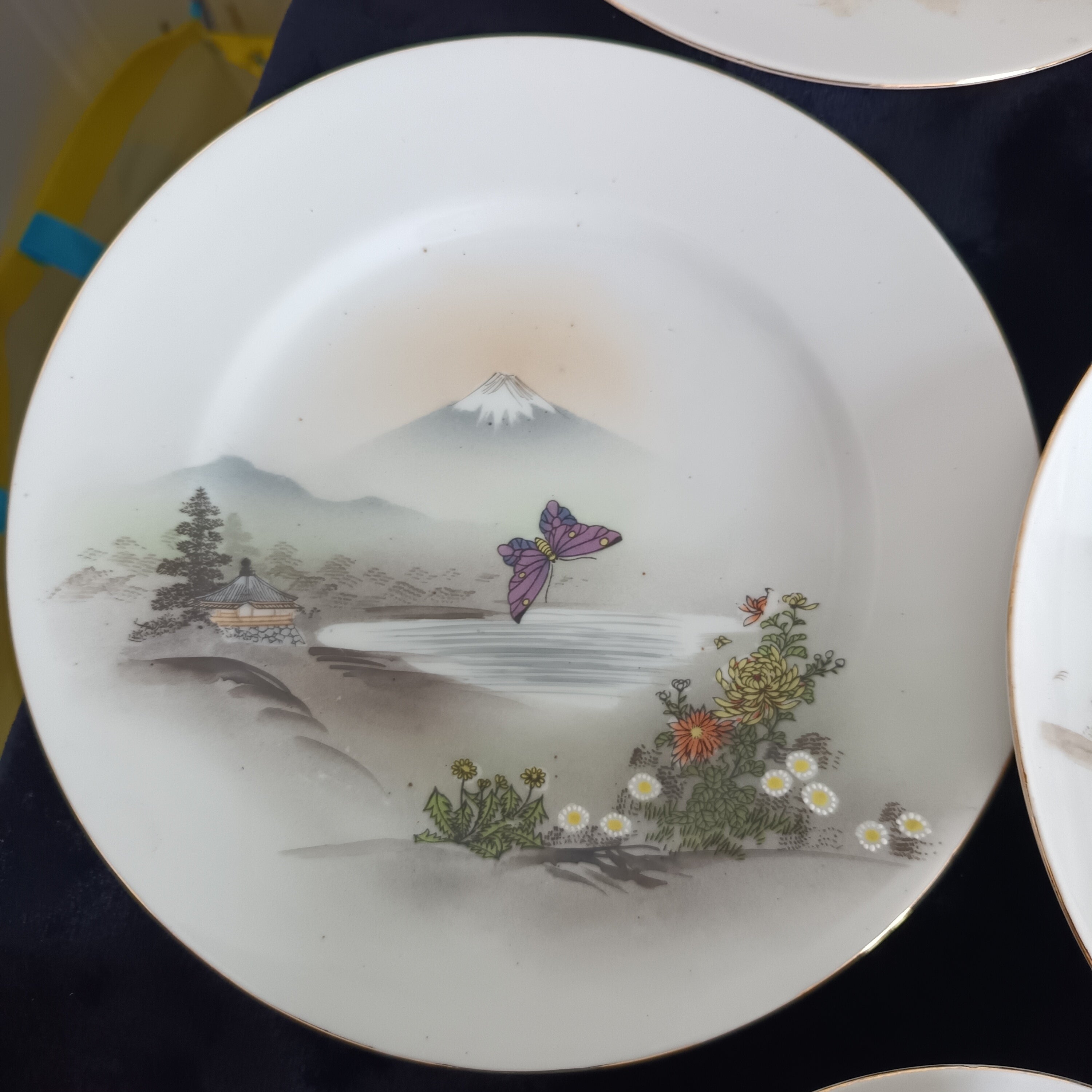 Vintage Japanese eggshell porcelain tea set
