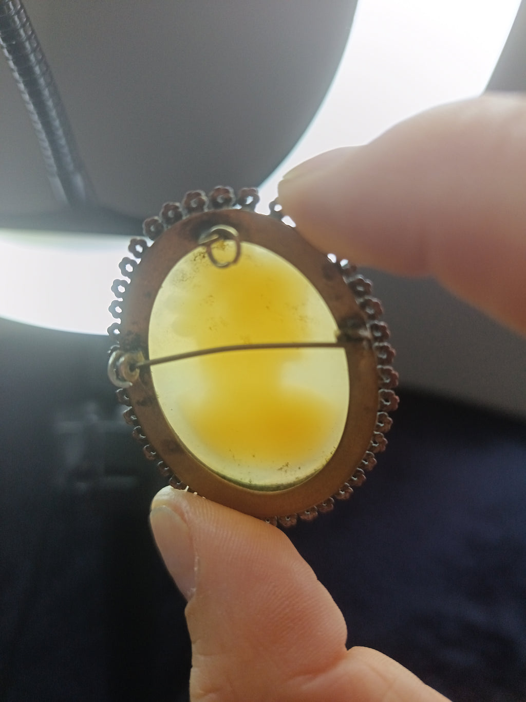 Vintage cameo brooch glass paste cameo circa 1930