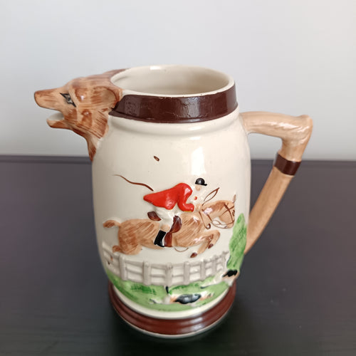 1950's Keele Pottery Huntsman trio water jugs.