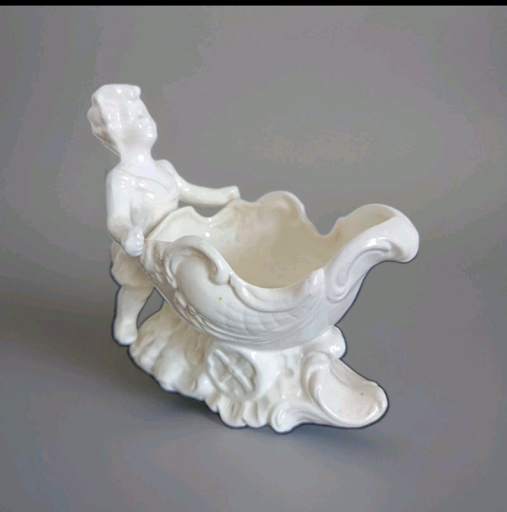 Royal Worcester "Blanc de Chine" white glazed porcelain salt dish